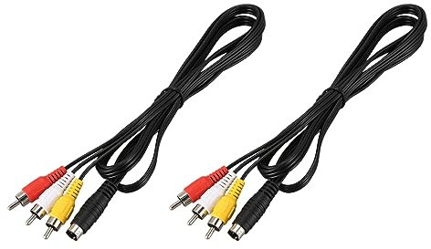 VENEKA 2 pièces 1.5M 4.9Ft 3 Rca A 4 Pin S-Vidéo Tv de Conversion PC