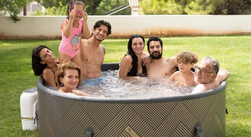 MSpa aufblasbarer Whirlpool 2024 Mono für 8 Personen XXL NEU F-MO082W | Indoor Outdoor Pool | APP | UVC OZON | 144 Luftdüsen