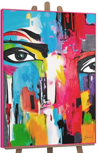 YS-Art Pop Art Abstrakt Acrylbild Verglaste Betrachtung handgemalt Bild