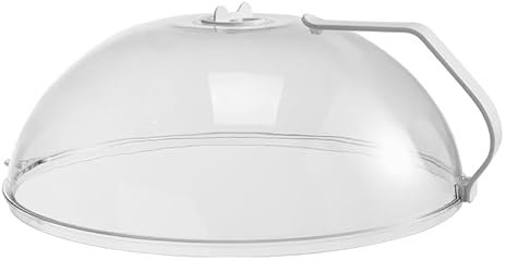 Microwave Splatter Cover for Food,Clear Microwave Splash Guard Cooker lid with Handle,BPA-Free,Soft Plastic