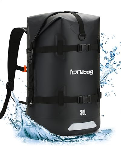IDRYBAG Trockentaschen, wasserdichter Reiserucksack, Kajak-Trockentaschen, Bootfahren, Schwimmen, Reisen, Paddle-Boarding, tauchfähig, wasserdichter Rucksack, 35L/55L