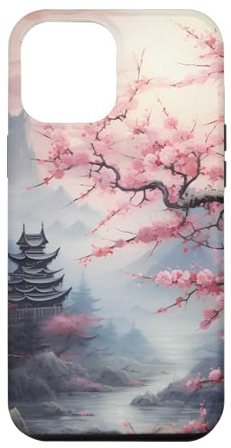 Hülle für iPhone 12 Pro Max Japan Landschaft Kirschblüten