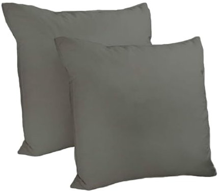 Crescent Textile Waterproof Outdoor Garden Furniture Seat Cushion 45x45cm Decorative Throw Pillow Shredded Foam Filled for Garden Sofa Livingroom Chair Bedroom Tent Park Patio (2, Gray)
