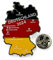 Fußball Sport Replika Pin Badge Anstecker EM EURO WM Anstecknadel Sammeln Nationalmannschaft Deutschland Austragungsorte Landkarte mehrfarbig
