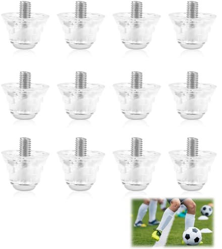 12 PCS Tacos de Goma para Botas de Fútbol, Tacos de Fútbol de Piezas de Repuesto Accesorio de Protección Tacos Antideslizantes para Zapatos Adecuados Tacos Metálicos y Puntas Metálicas 12/15MM