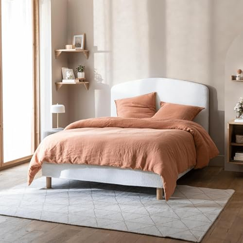 Cache-sommier Bouclette intégral Blanc 180x200