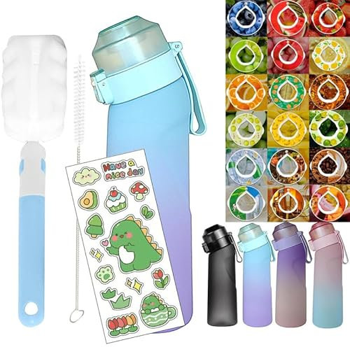 650 ml Air Gourde Up, Bottiglia Air Gourde Up Sport Paglia con 7 Pod di Gotta Aromatizzata Air Gourde Up Tritan