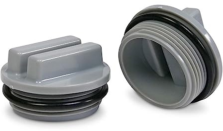 POOL Total 1,5 Zoll Winterverschluss grau mit O-Ring – Effektiver Winterstopfen für Einströmdüsen – Sicherer Frostschutz und zuverlässige Abdichtung für Pools (2X Stück)