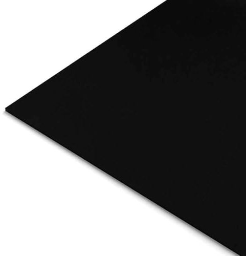 Metacrilato negro cortado con láser a medida en todos los tamaños (pequeños y grandes), disponible en 3mm y 5mm de grosor (5mm brillo/brillo, 40 x 30)