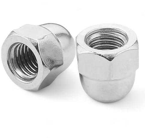 M12 Dome Nuts - 12mm Steel Hex Acorn Nut - Pack of 5