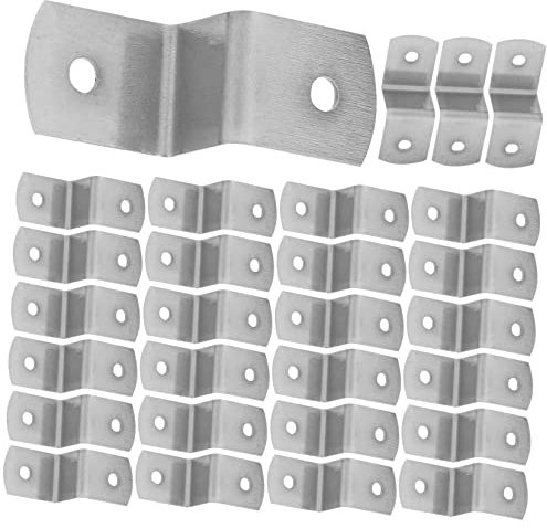 ARTIBETTER Attaches Pour Cadre Photo En Forme De Z 100 Pièces Clips Décalés Pour Toile Fixations Pour Dessus De Table Support Dangle Pour Cadre Photo Support Z