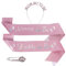 4 Stück Baby Shower Party Schärpe,Mommy to Be Schärpe Daddy to Be Schärpe Babydusche Schärpen,Mum to Be Krone Haarschmuck für Schwangere Werdende Mutter Geschenk Baby Willkommensparty Dekoration,Rosa