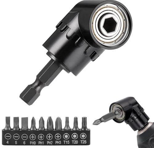 Taladro de Ángulo Recto, Adaptador de Destornillador Angular Set, Extensor Flexible, Taladro Pequeño, Imantador Destornilladores Accesorios Taladro Para Taladro (Estilo 2)