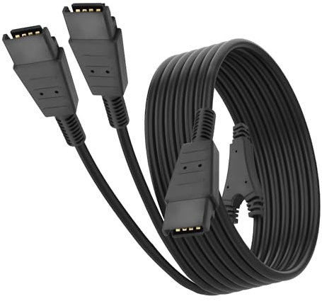 MEIRIYFA Call Center Headset QD Kabel Y Splitter Adapter QD auf Dual QD Y Kabel, Headset Quick Disconnect Kabel Adapter Trainer Kabel für Coaching, Überwachung, Training (Schwarz, 2M)