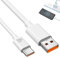 Câble de charge de type C – Charge haute vitesse, cordon USB | Câble USB C blanc de 1 m, solution de charge rapide et de synchronisation des données, outil de charge fiable et pratique pour