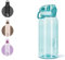UZSPACE Trinkflasche Kinder Sport Wasserflasche 600ml, auslaufsicher, kohlensäure geeignet Flasche, spülmaschinenfest, Sportflasche mit Einhandbedienung Jungen Mädchen für Schule Uni Outdoor, grün