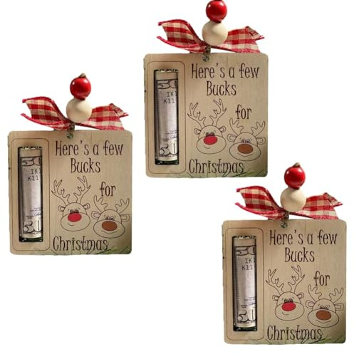 Bosiyrggrl Cute Money Jar Ornaments, Christmas Money Jar Gifts, Suitable for Children, Christmas Tree Gift Pendants B