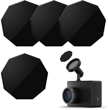 4-Pack Replacement Adhesive Metal Discs Compatible with Garmin Magnetic Dash Cam Mount – Strong Sticky Mounting Pads Compatible with Garmin Mini 2, Mini 3, 45/46/47/55/56/57/65W/66W/67W & More