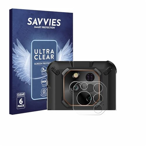 Savvies Schutzfolie für Ulefone RugOne Xever 7 Pro | (NUR Kameraschutz) 6 Stück Transparenter Displayschutz Made in Germany Ultra-Klar Displayschutz-Folie