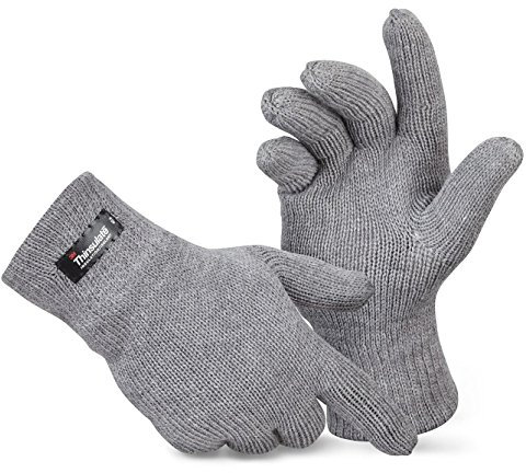 Herren Thermo Strick-Handschuhe Thinsulate Grau XXL