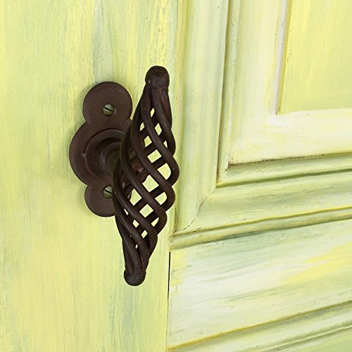 antikas – Finestra beschlaege Antico manico in ferro battuto gezwirbelt Croce Maniglia Finestra Olive