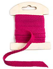 Logbuch-Verlag Baumwollband PINK 1 cm 3 Meter Geschenkband Nähband Saumband Baumwolle Band Deko Geschenkband