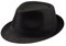 Miuno® Unisex Trilby Hut Herren Damen Partyhut Stroh Fedora Hut (H51087(Schwarz))