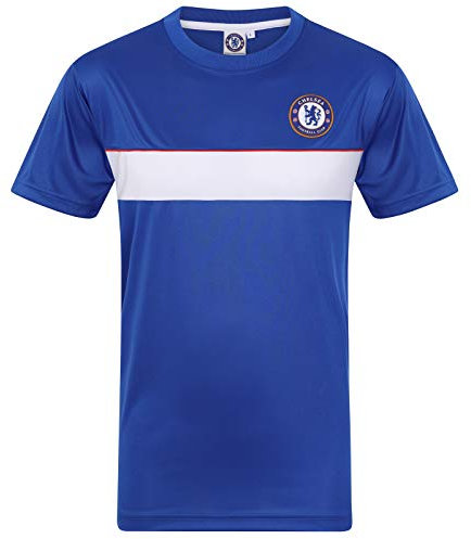 Chelsea FC - Herren Trainingstrikot - Offizielles Merchandise - Royalblau mit weißem Streifen - XL