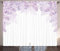 ABAKUHAUS Blume Rustikaler Gardine, Lila Blüten Frühling, Schlafzimmer Kräuselband Vorhang mit Schlaufen und Haken, 280 x 245 cm, Lavendel