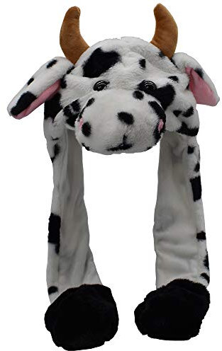 JOYHY Kinder Erwachsene Plüsch Hut Ohr Moving Ear Flap Hut mit Pfote Kuh