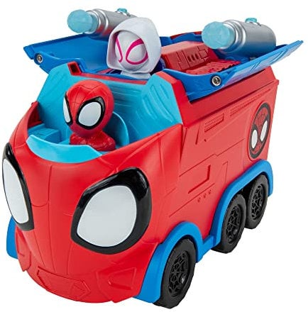 Spidey und Seine Super-Freunde SNF0081 - Web Spinning Laster, 3-in-1-Fahrzeug, ab 3 Jahren, Mehrfarbig
