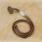 Abbcoert Duschkopf, Antik-Bronze, klassischer Telefon-Handbrause, 1,5 m, Edelstahl, Sanitär, Messing, Handhalter (Farbe: Duschkopfschlauch)