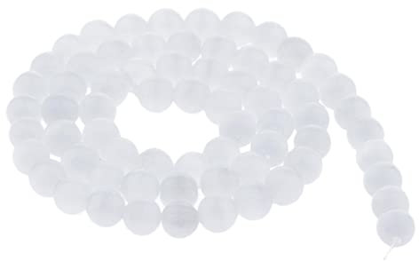 SM SunniMix Weißer Opal Runde Lose Perlen für Schmuckherstellung Naturstein DIY Armbänder Halskette Ohrring Handgemachte Polierte Edelsteinperlen Geschen, 6mm 62st