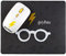 WONDEE Pack 2 en 1 de Raton Wireless y Alfombrilla con diseño de Harry Potter en Colores Blanco y Negro