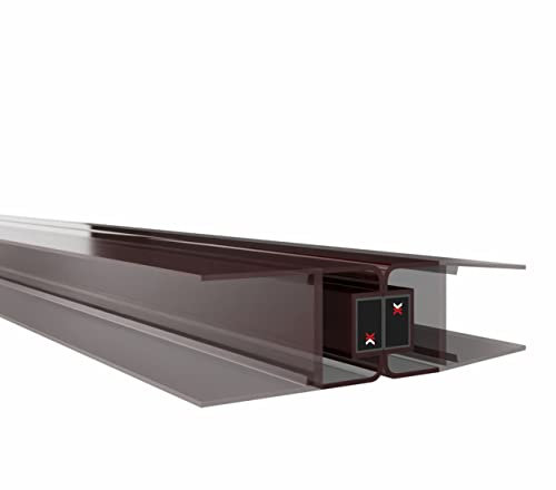KRAUS Premium Duschdichtung DD-46 Magnet- Duschtürdichtung für 6-8mm Glasstärke à 2000mm in grautransparenter Optik Duschdichtungen für Duschtüren & Duschkabinen Dichtungen für 180° & Schiebetüren