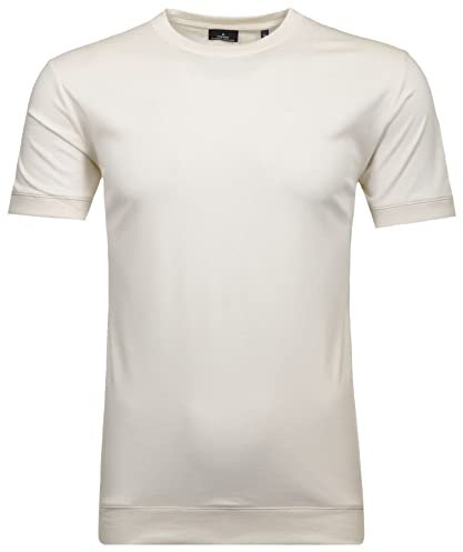 RAGMAN Herren Pima T-Shirt Rundhals mit Bündchen S, Ecru-003