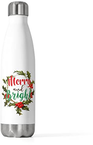 590 ml Isolierflasche Merry And Bright Weihnachtskranz Motivierend 590 ml