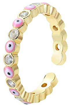 PAIHUIART Ring Ringe Damen Bijouterie Frauen Schmuck New Multicolor Emaille Ring Fine Row Marry Rings for Women Adjustable Opening Row Rings Trend Fashion Jewelry Resizable S3