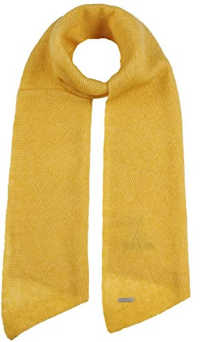 Seeberger Ricarda Schal mit Alpakawolle Damenschal Winterschal Wollschal Strickschal Damen - Winter Herbst-Winter - One Size senf