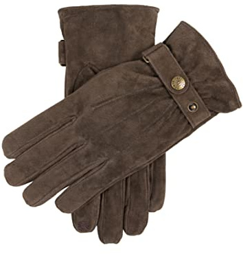 Dents Mens Morley Suede Gloves - Brown