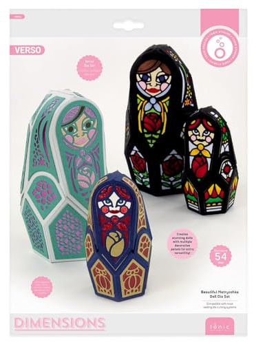 Tonic Studios Beautiful Matryoshka Doll Die Set - 54 Dies, 237mm x 141mm (9.3 x 5.5)