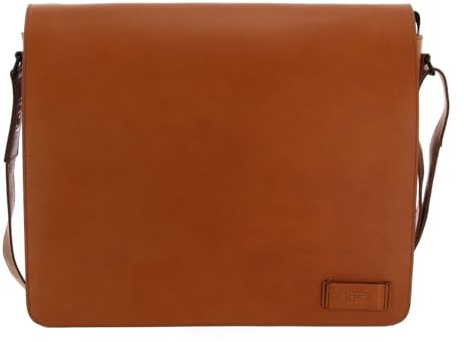 Jost Schultertasche Umhängetasche mit Laptopfach Futura Shoulder Bag Cognac hellbraun
