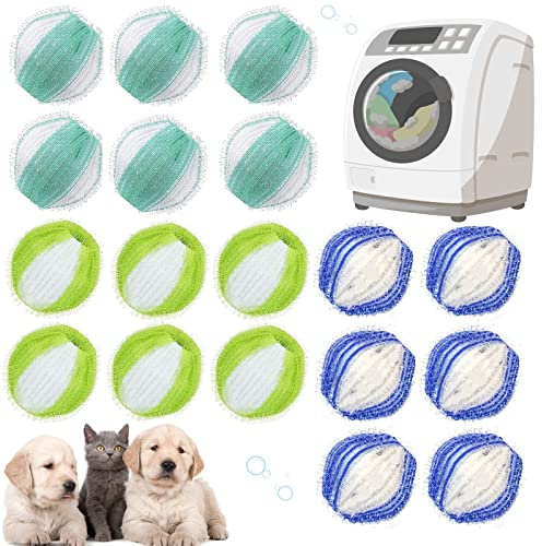 18PCS Dog Hair Remover Washing Machine,Pet Hair Remover Washing Machine for Laundry,Washing Ball Lint Remover,Washing Ball Lint Remover Dryer Balls Hair Catcher Laundry Clothes Hair Cleaning Tool