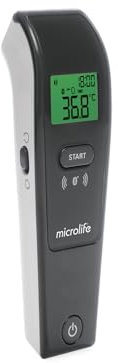 Microlife - Termómetro frontal sin contacto NC 150 BT - Conectado Bluetooth, Validado Clínicamente, Alarma de fiebre, Guía luminosa, 3 modos Cuerpo/Objeto/Ambiente