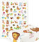 COLOFALLA 4 Blätter Geschenkpapier Kinder 50x70cm Geschenkpapier Einschulung Geschenkpapier Schulkind Geschenkpapier Schulanfang Einschulung Deko Schulanfang für Mädchen Junge Kinder Schule
