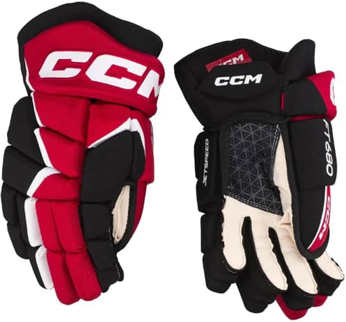 CCM Jetspeed FT680 Handschuhe Junior schwarz-rot-weiß