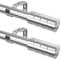 2PCS Curtain Poles Extendable Curtain Rod Silver Curtain Poles Adjustable Curtain Pole with Brackets&Finials for Living Room, Bedroom(110-210CM, Silver)