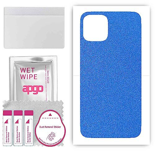apgo Protective Skin Sticker for the Back compatible with Apple iPhone 11 Pro, Wrap Film, Foil, Vinyl - Pattern Matte Pastel Blue