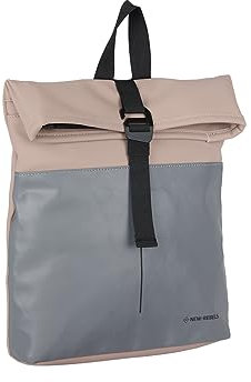 New Rebels Bowie Los Angeles Wasserabweisender Rucksack – 7l Rolltop – Gepolsterte Rückseite – Modische Tasche Für Jedes Abenteuer – Reflektierende Tasche - Rosa