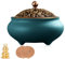 Coil Incense Burner， Ceramic Cone Incense Burner Holder Suitable for Incense/Cone/Coil/Stick, Sage, Mosquito Incense, and Charcoal. Incense Holder+Fireproof Cotton Inside.